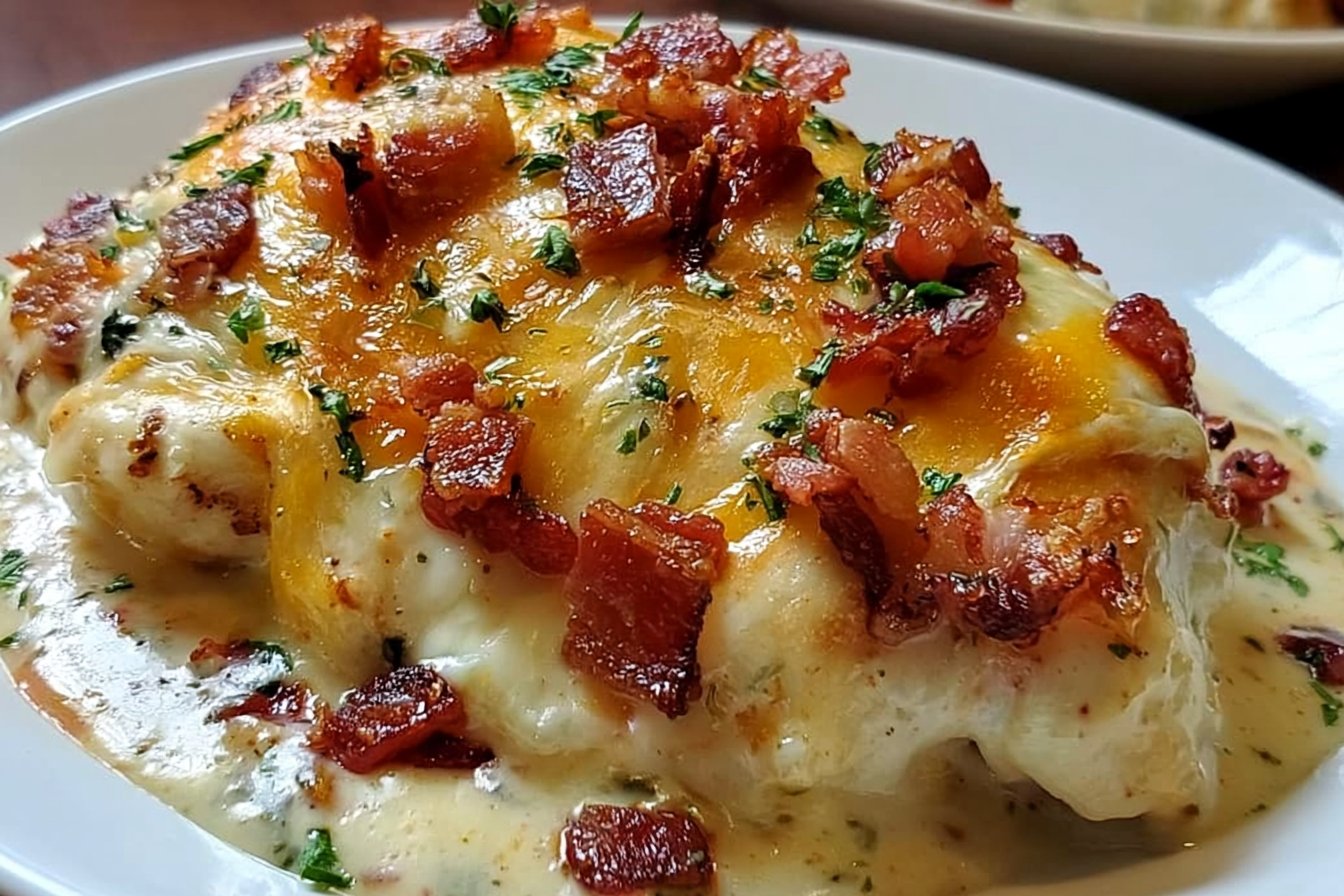 Keto Bacon Ranch Chicken Bake