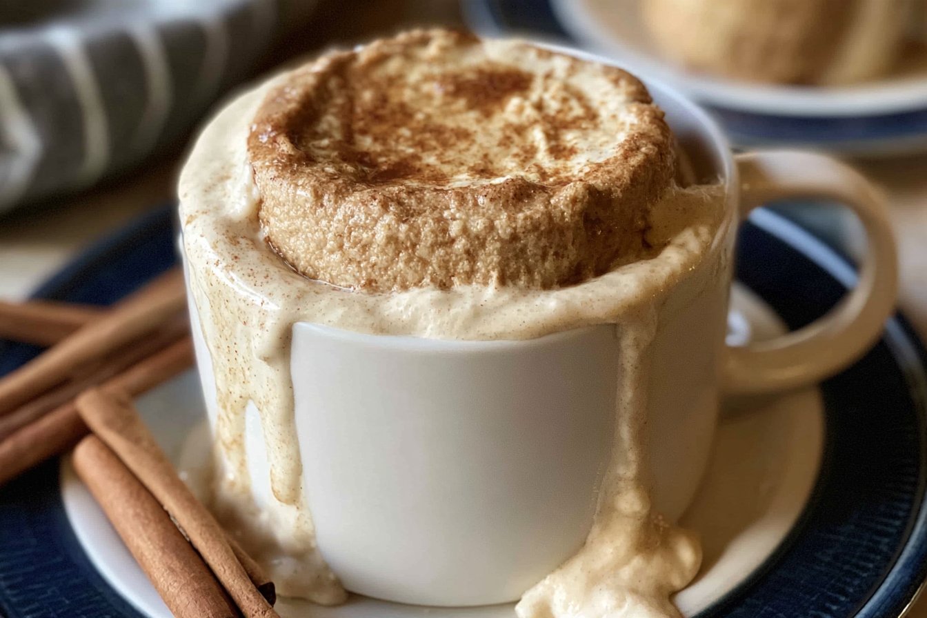 Healthy Cinnamon Roll Protein Mug Cake