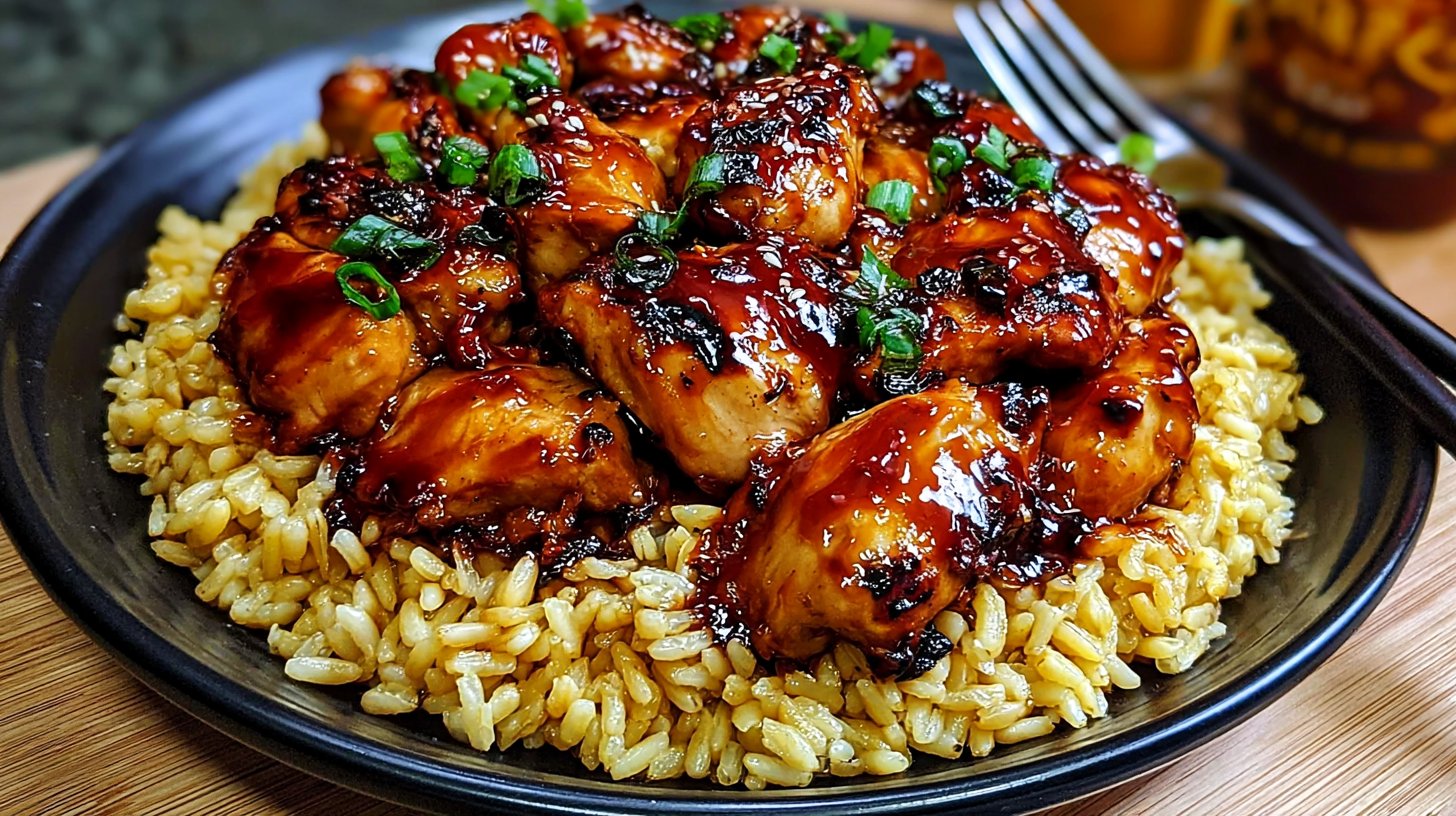 Easy Honey BBQ Chicken And Rice