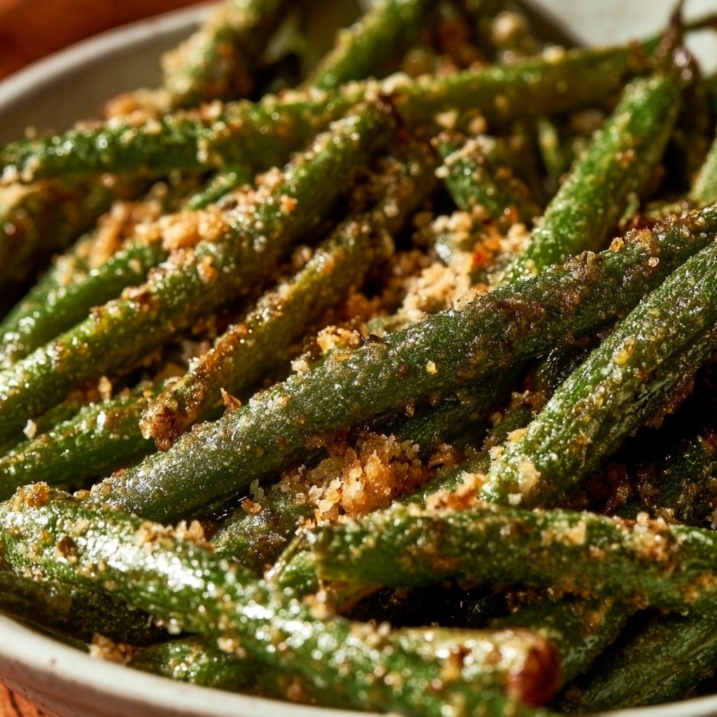 Garlic Parmesan Roasted Green Beans