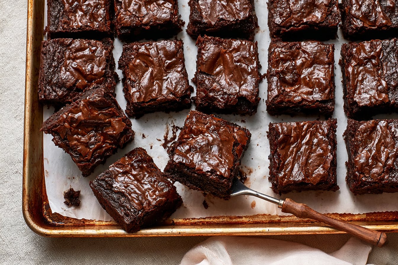 Big Batch of Fudgy, Shiny-Top Brownies