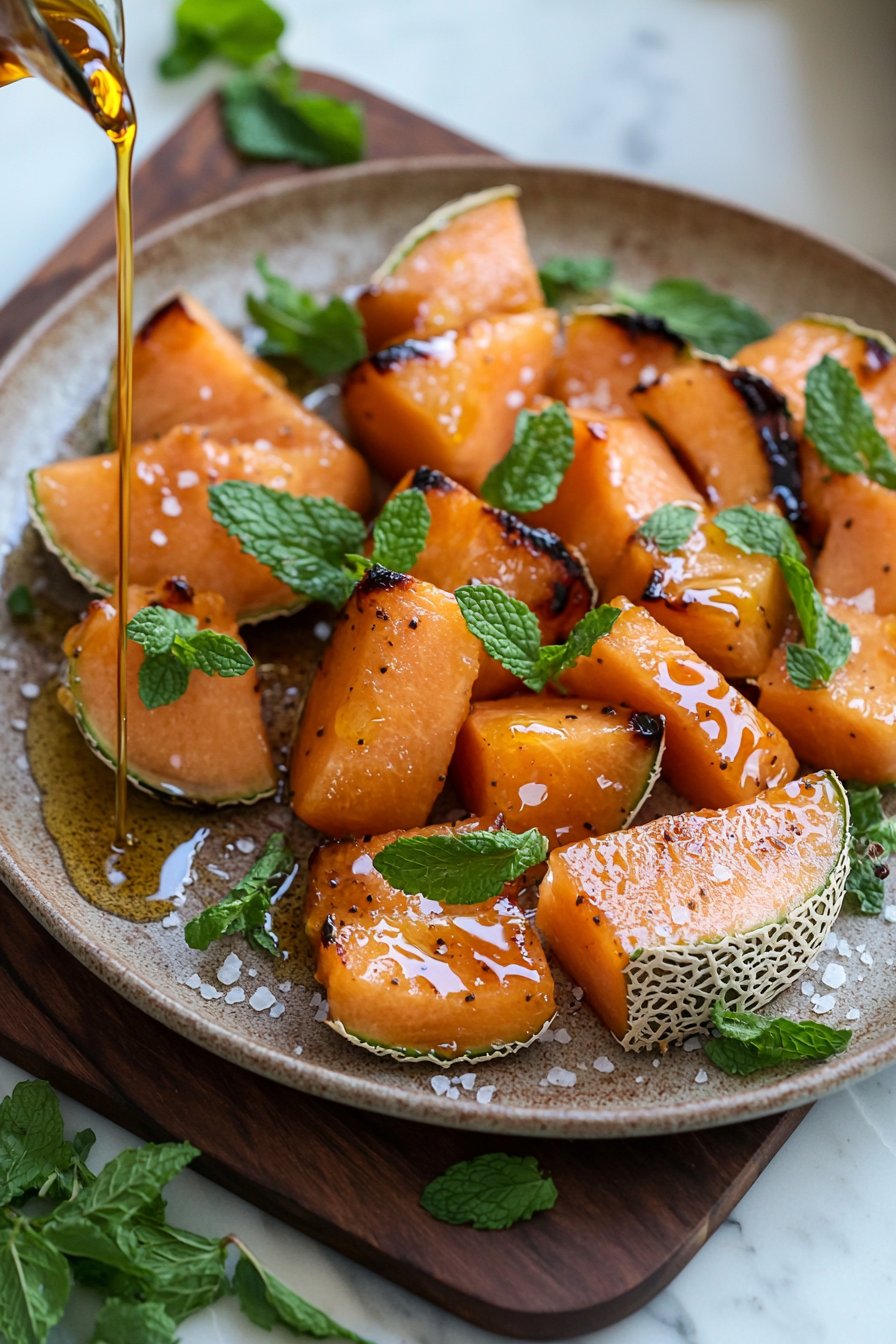 Maple Roasted Cantaloupe