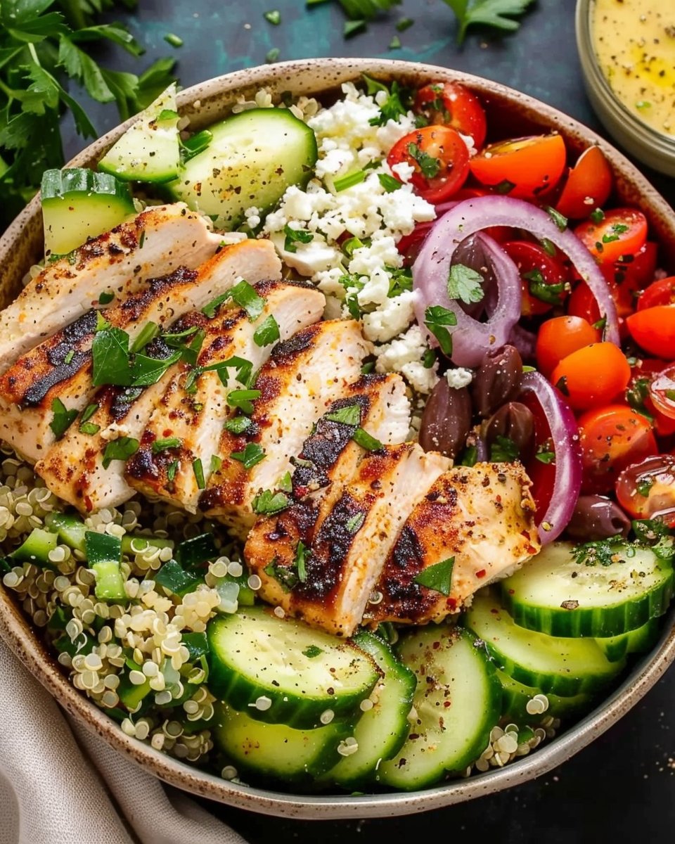 Greek Chicken Quinoa Bowl
