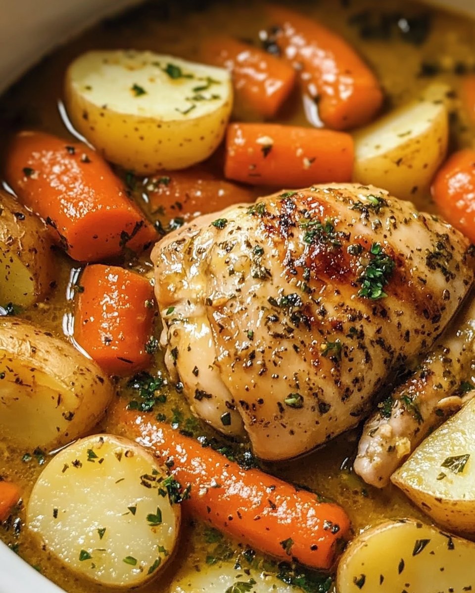 Crockpot Chicken with Carrots and Potatoes