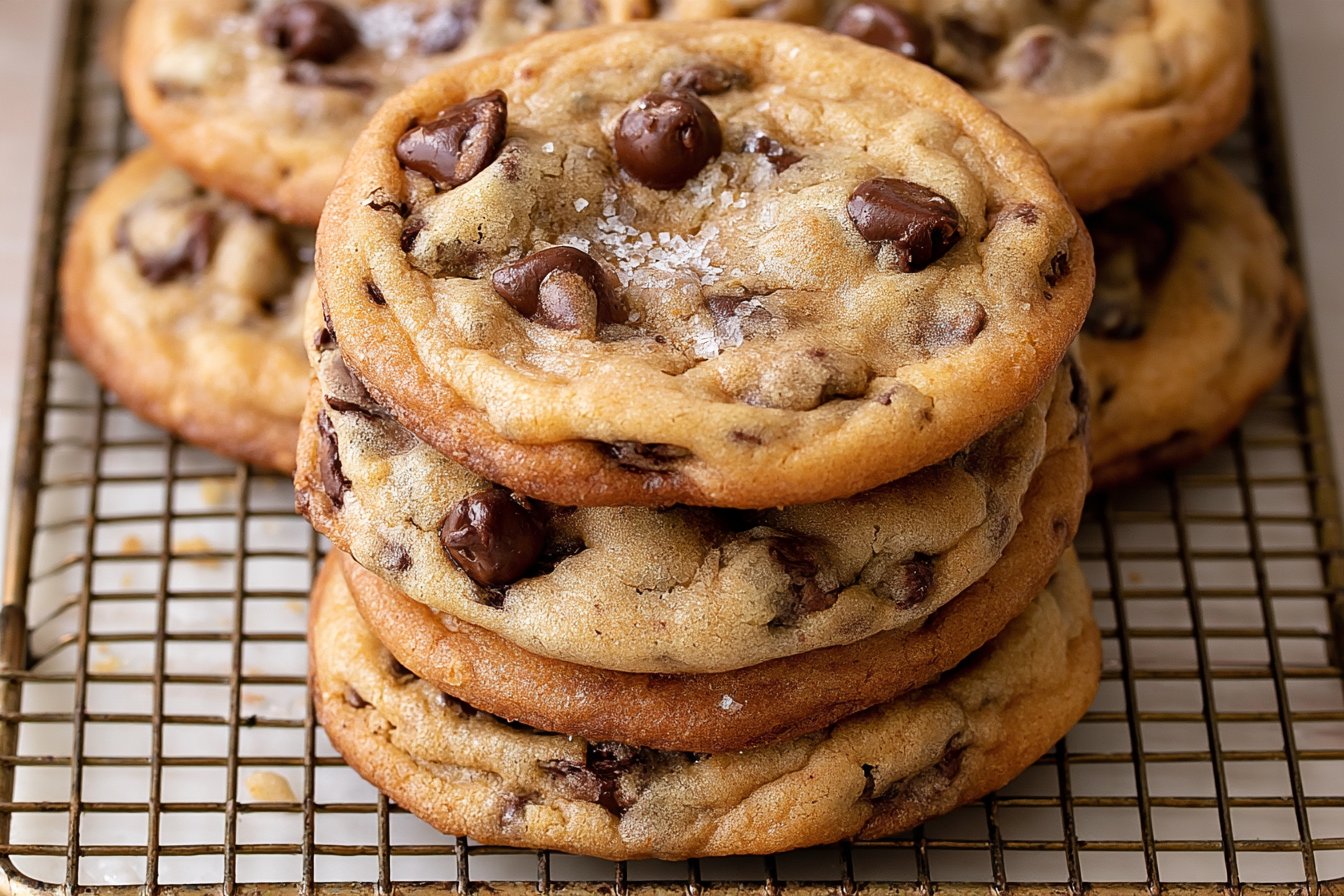 Crispy and Chewy Chocolate Chip Cookies