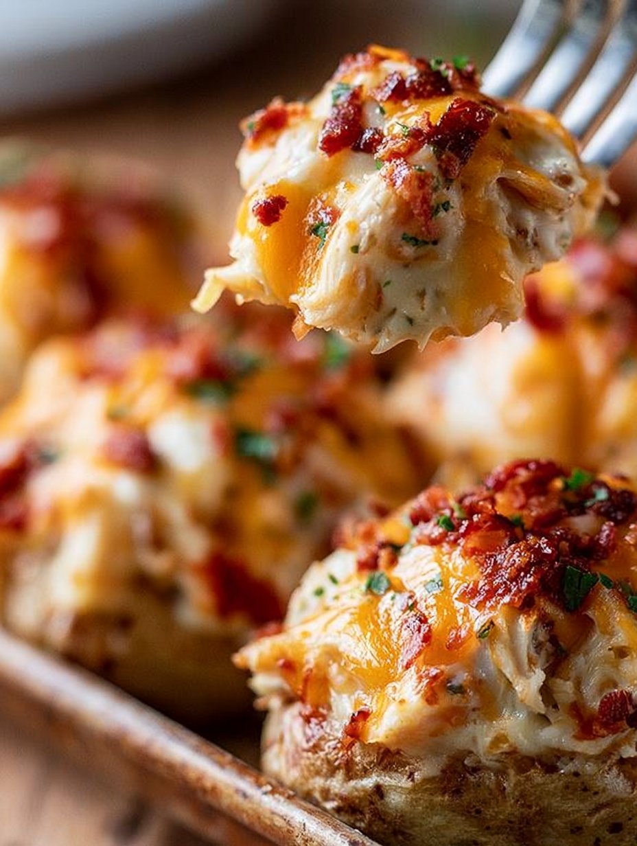 Papas al Horno Rellenas de Pollo Crack