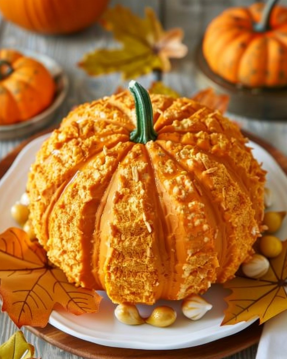 Pumpkin Shaped Cheese Ball