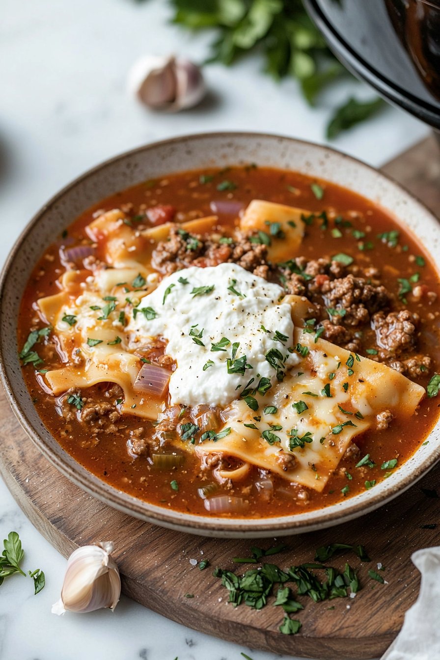 Crockpot-Lasagne-Suppe