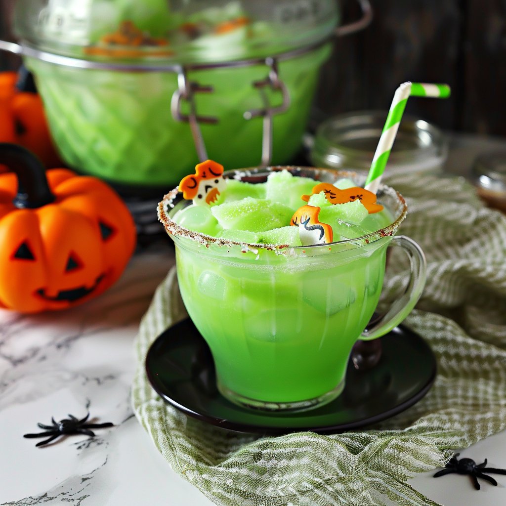 Green Sherbet Witches' Brew Halloween Punch