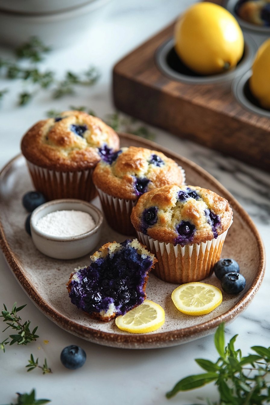 Zitronen-Blaubeer-Muffins