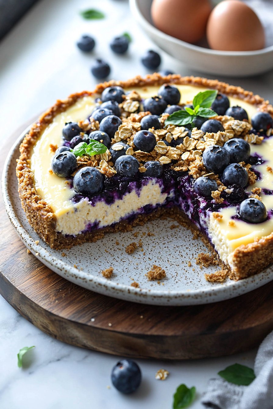 Blueberry Crumble Cheesecake