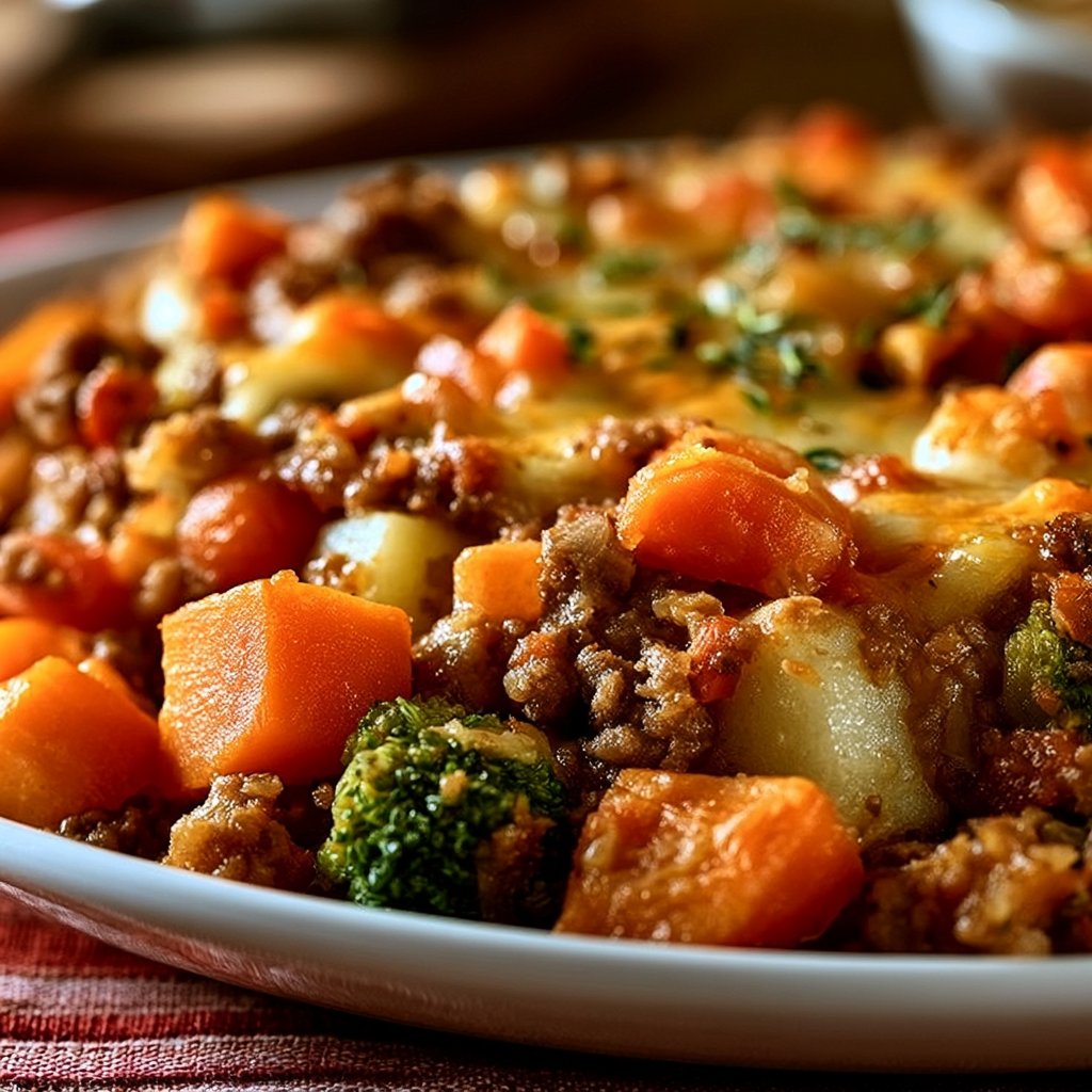 Low-Carb Hackfleisch-Gemüse-Auflauf