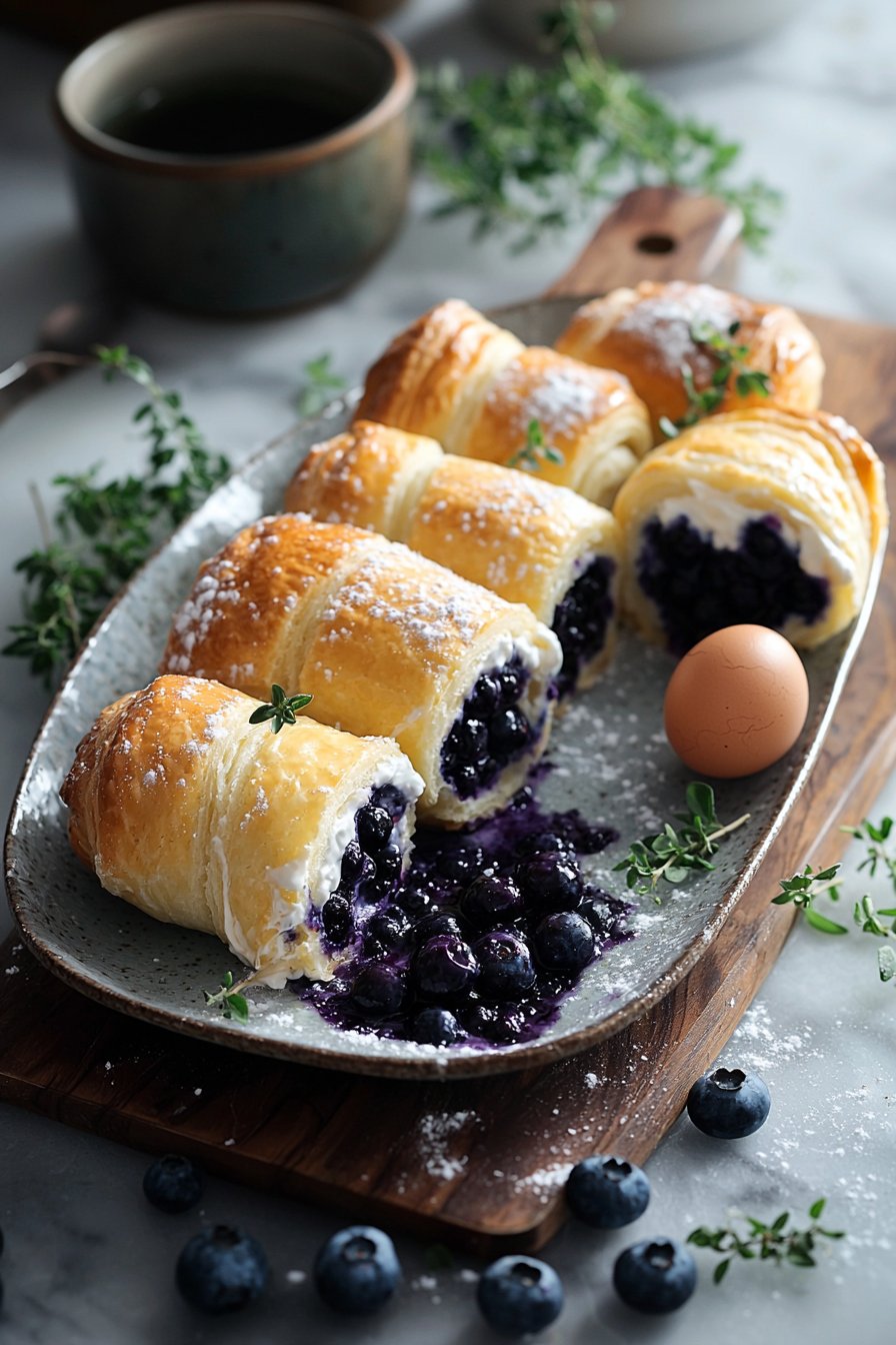 Decadent Blueberry Cheesecake Rolls
