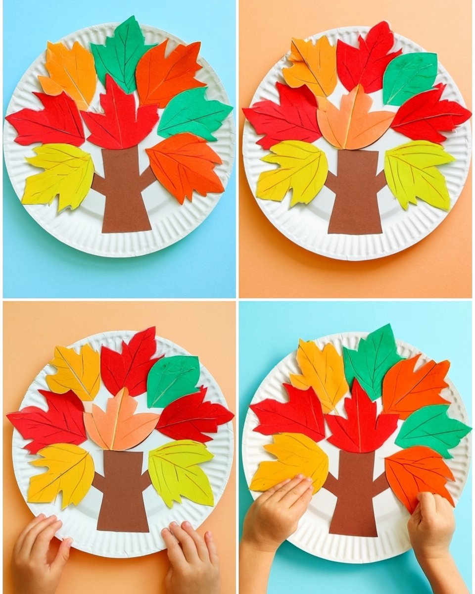 How to Make a Paper Plate Autumn Tree Craft (Easy!) - Arty Crafty Kids