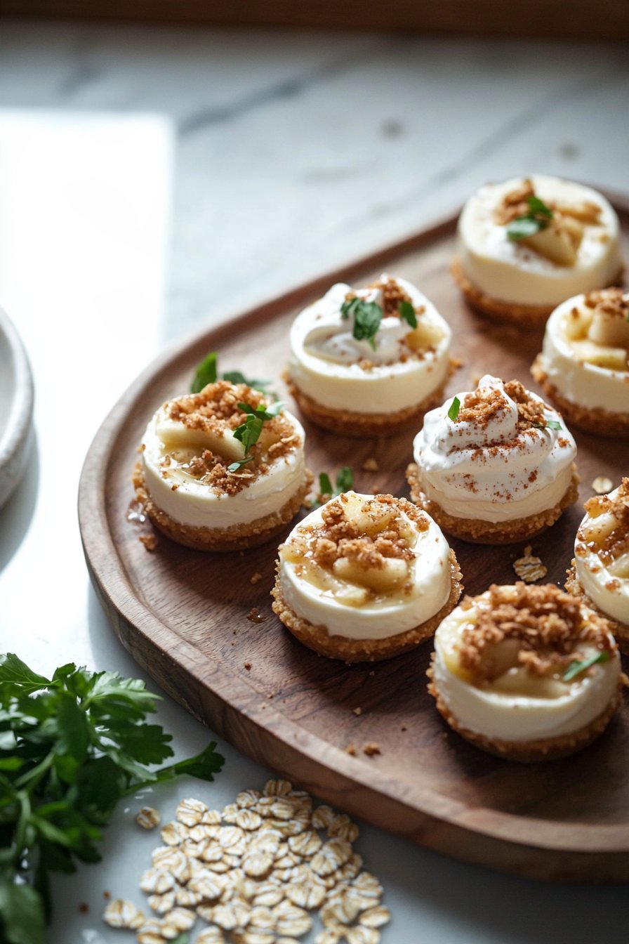 Apple Crisp Mini Cheesecakes