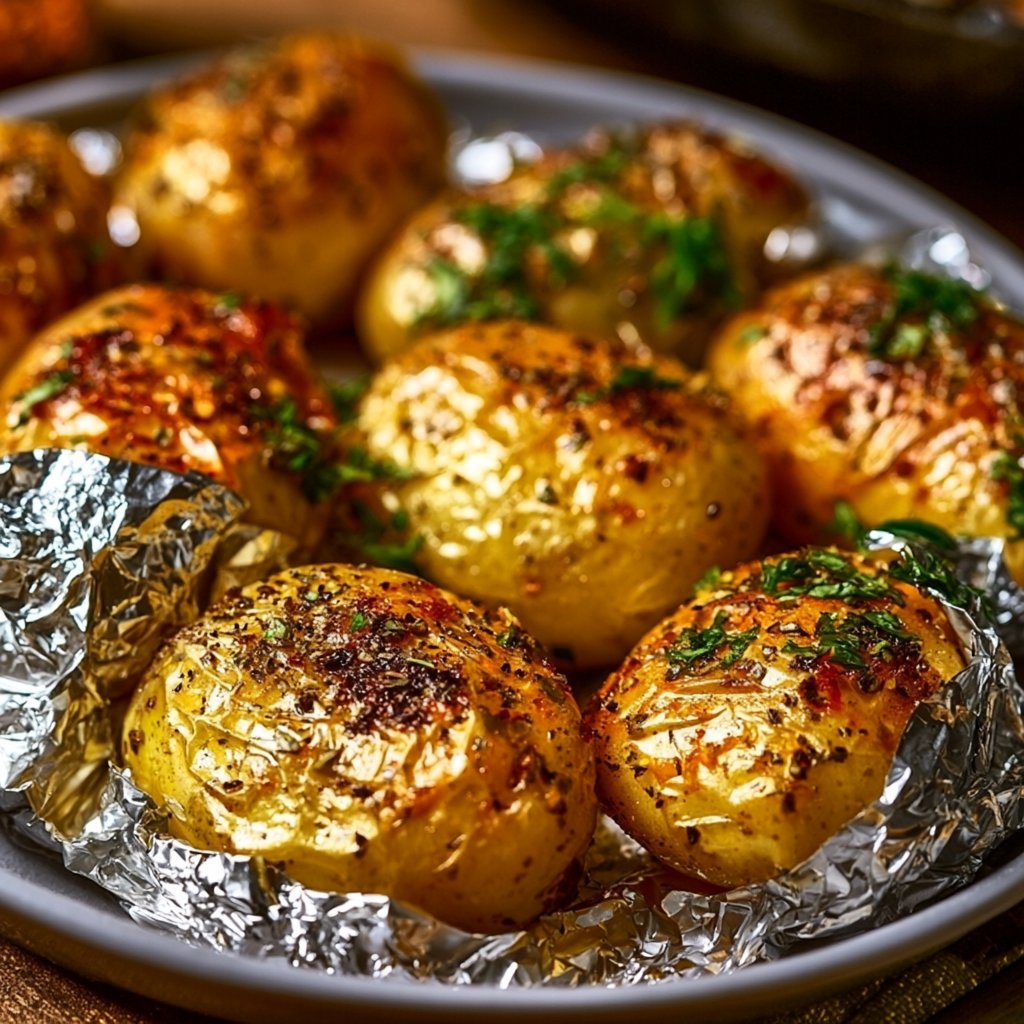 Grillkartoffeln in Alufolie