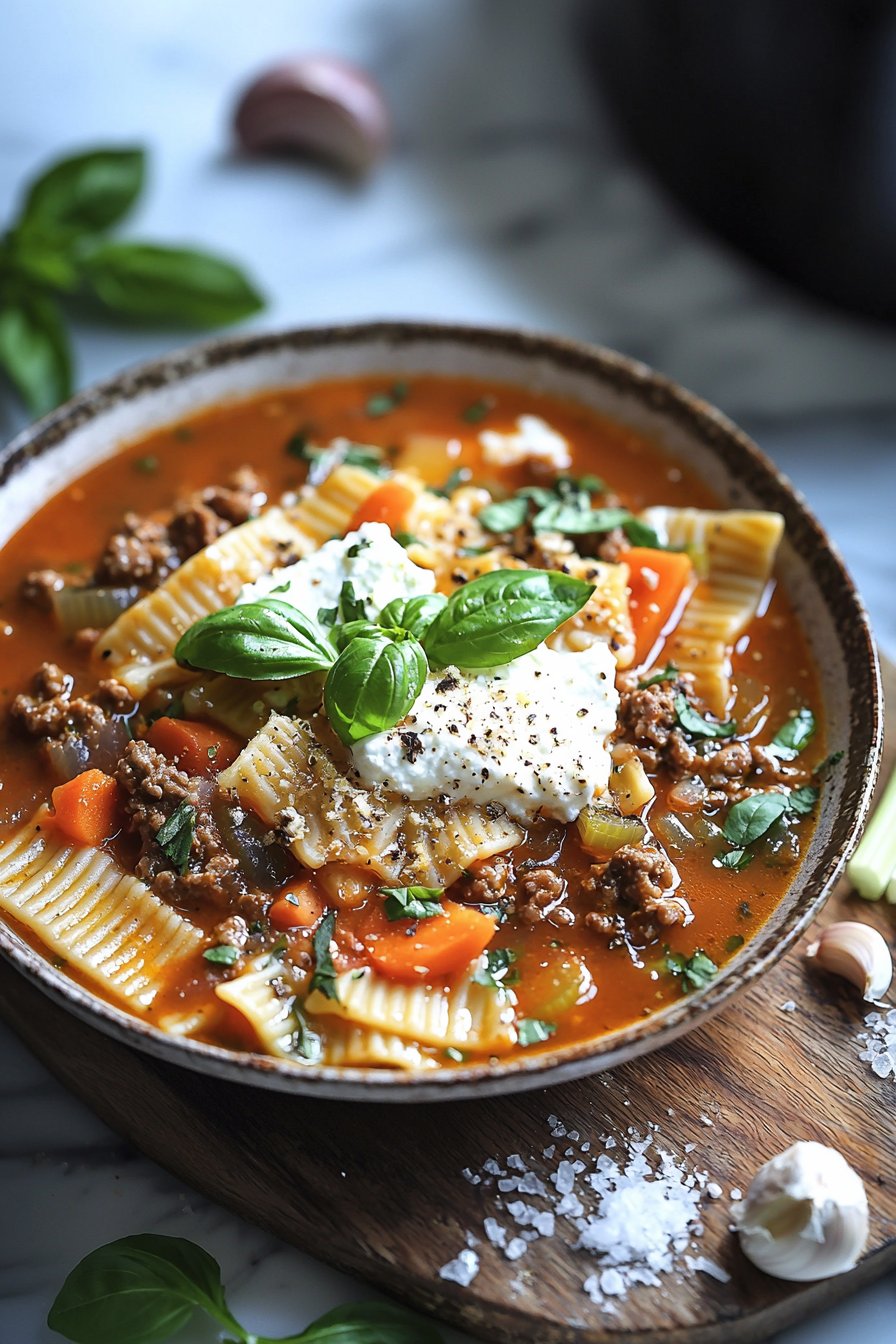 Gesunde Crockpot-Lasagna-Suppe