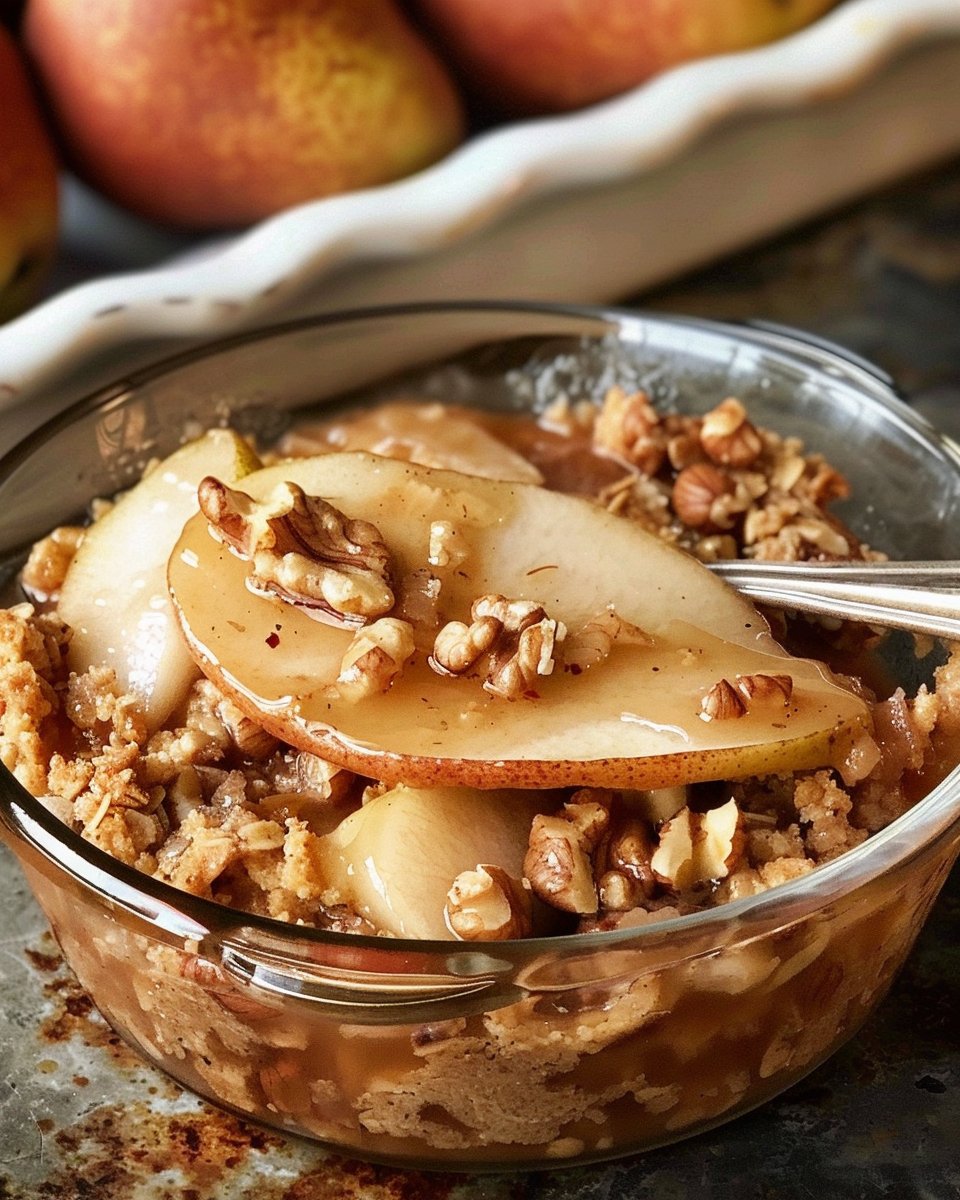 Fresh Pear & Walnut Crisp