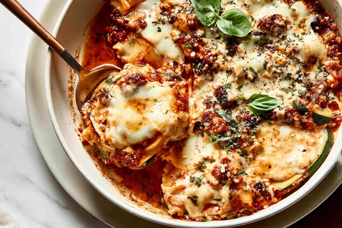 Easy One-Skillet Zucchini Lasagna
