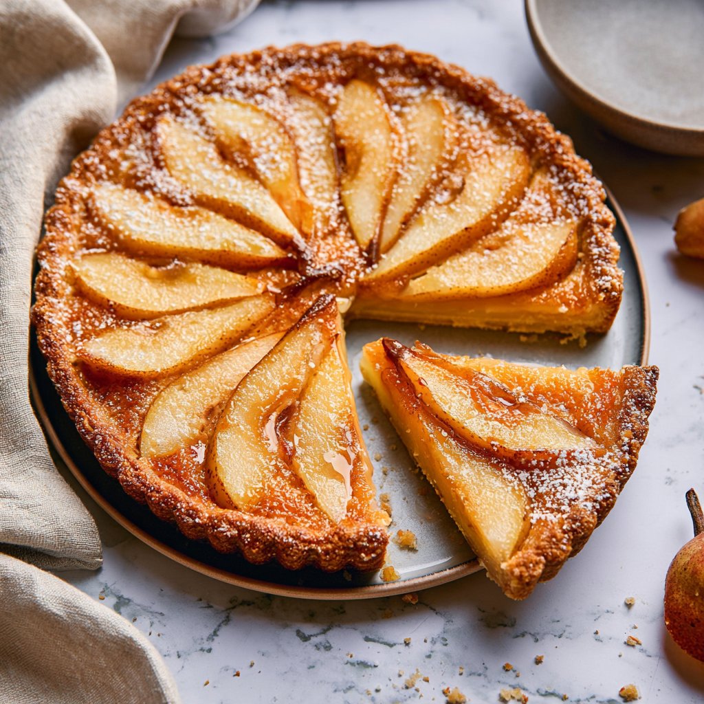 Rustic Honey Pear Frangipane Tart