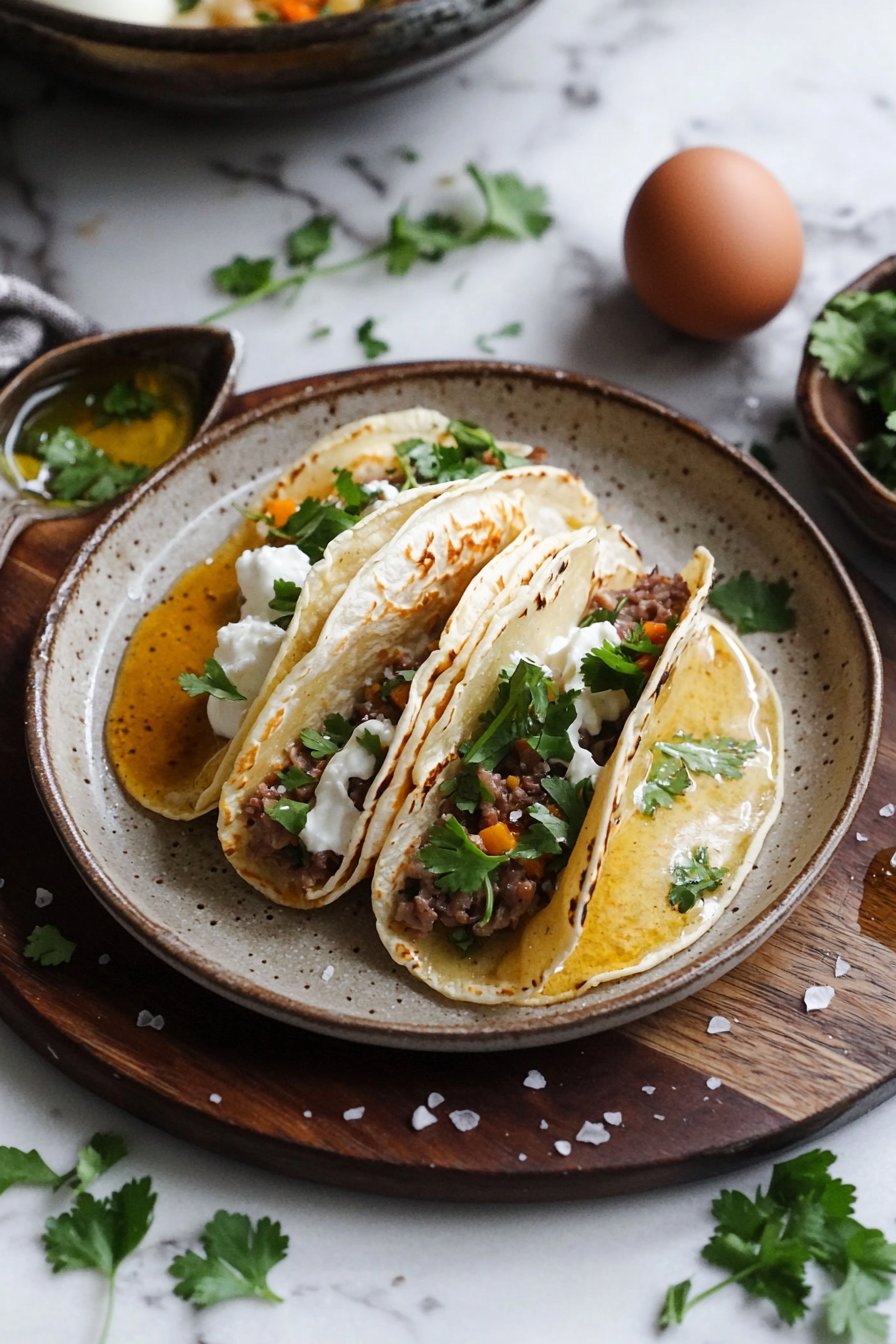 Herzhafte Pfannkuchen-Tacos