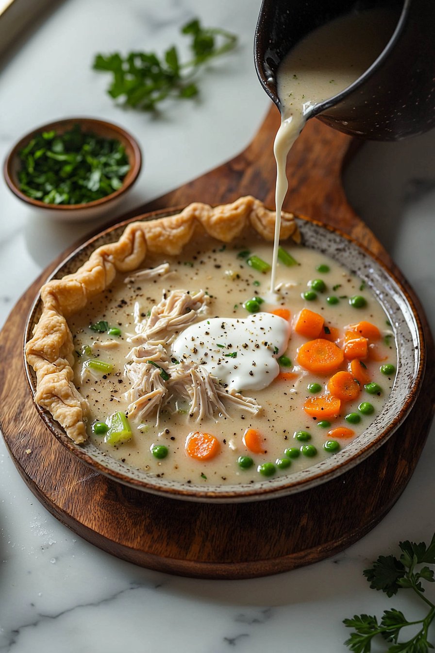Hühnertopf-Pie-Suppe