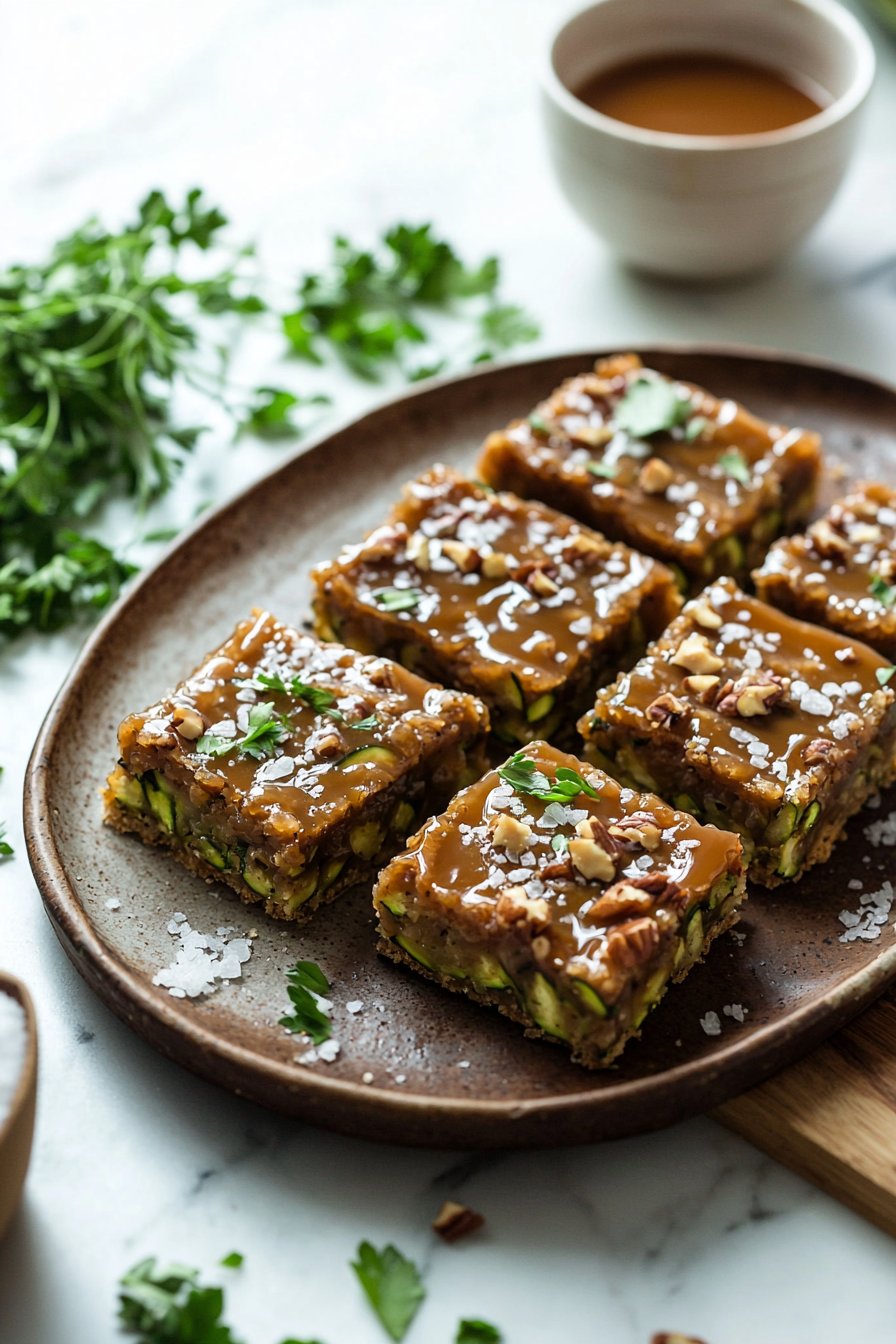Caramel Frosted Zucchini Bars