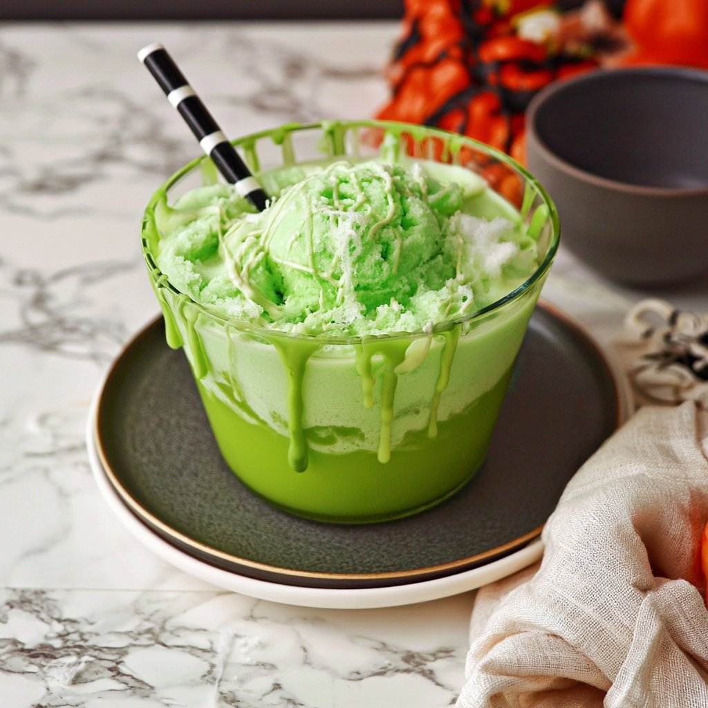 Green Sherbet Witches' Brew Halloween Punch