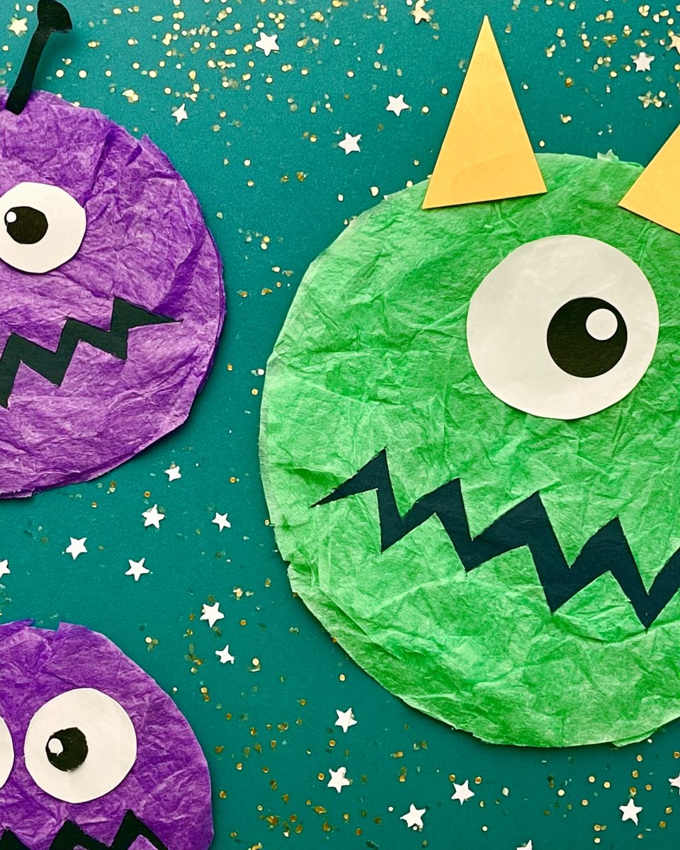 Paper Plate Monster Craft Idea For Halloween