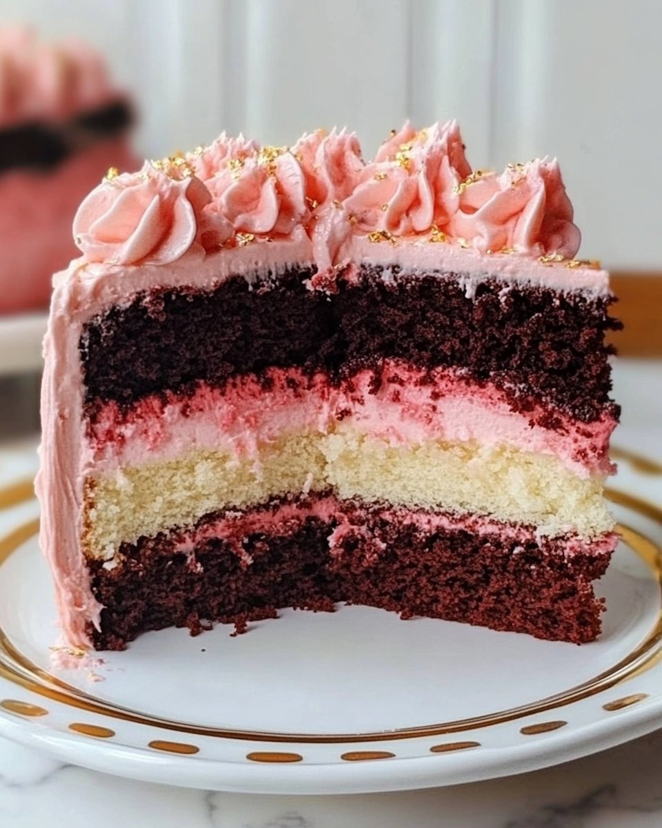Original Neapolitan Rose Cake