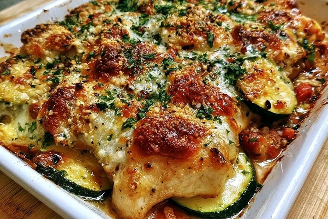 One Pan Chicken Zucchini Bake Easy 30 Minute Dinner