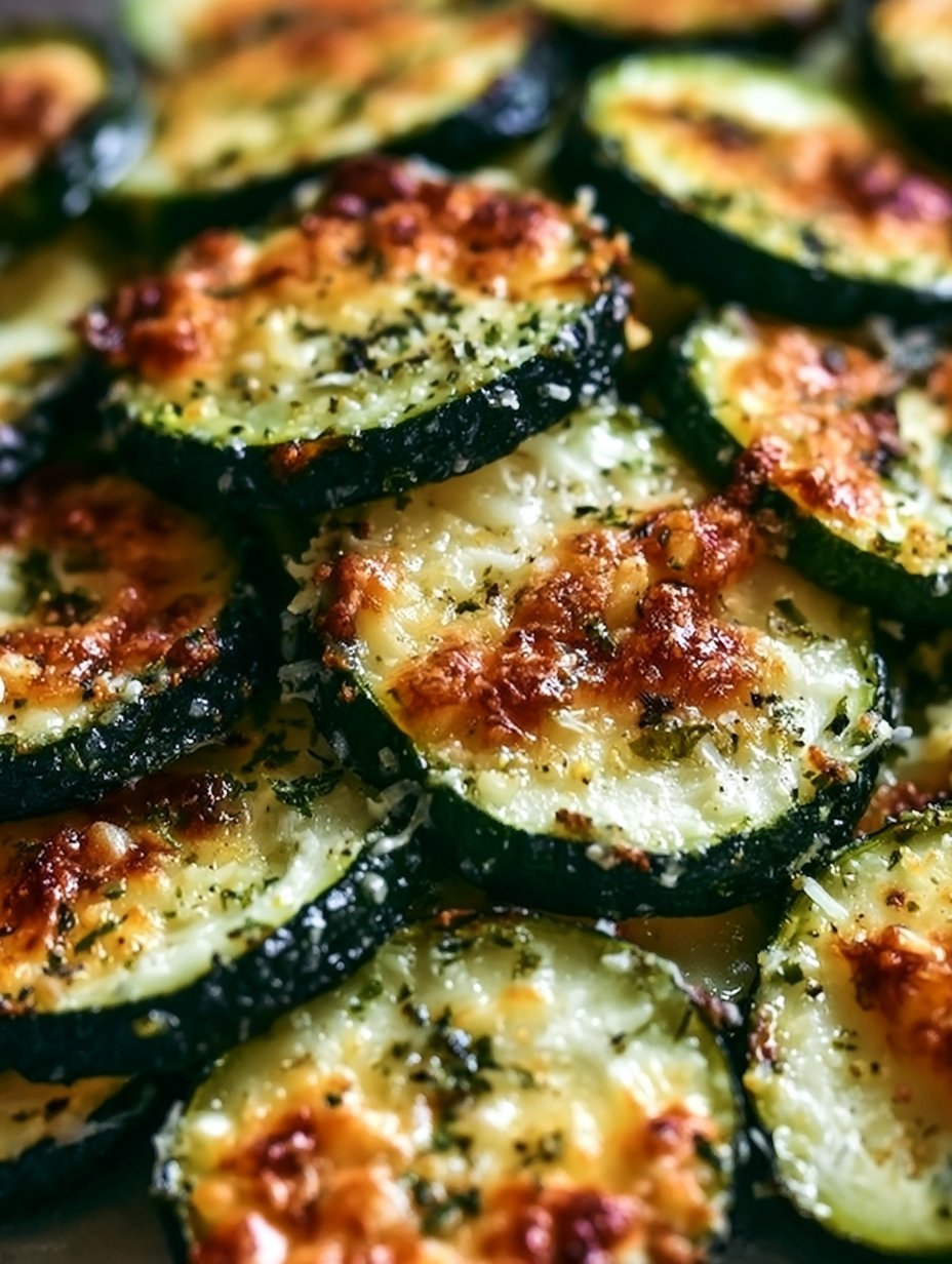 Zucchini Asado con Ajo y Parmesano Irresistiblemente Crujiente