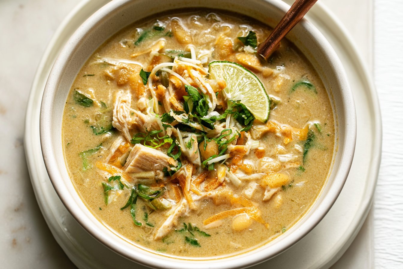 Creamy Green Chicken Enchilada Soup Recipe 2 Creamy Green Chicken Enchilada Soup