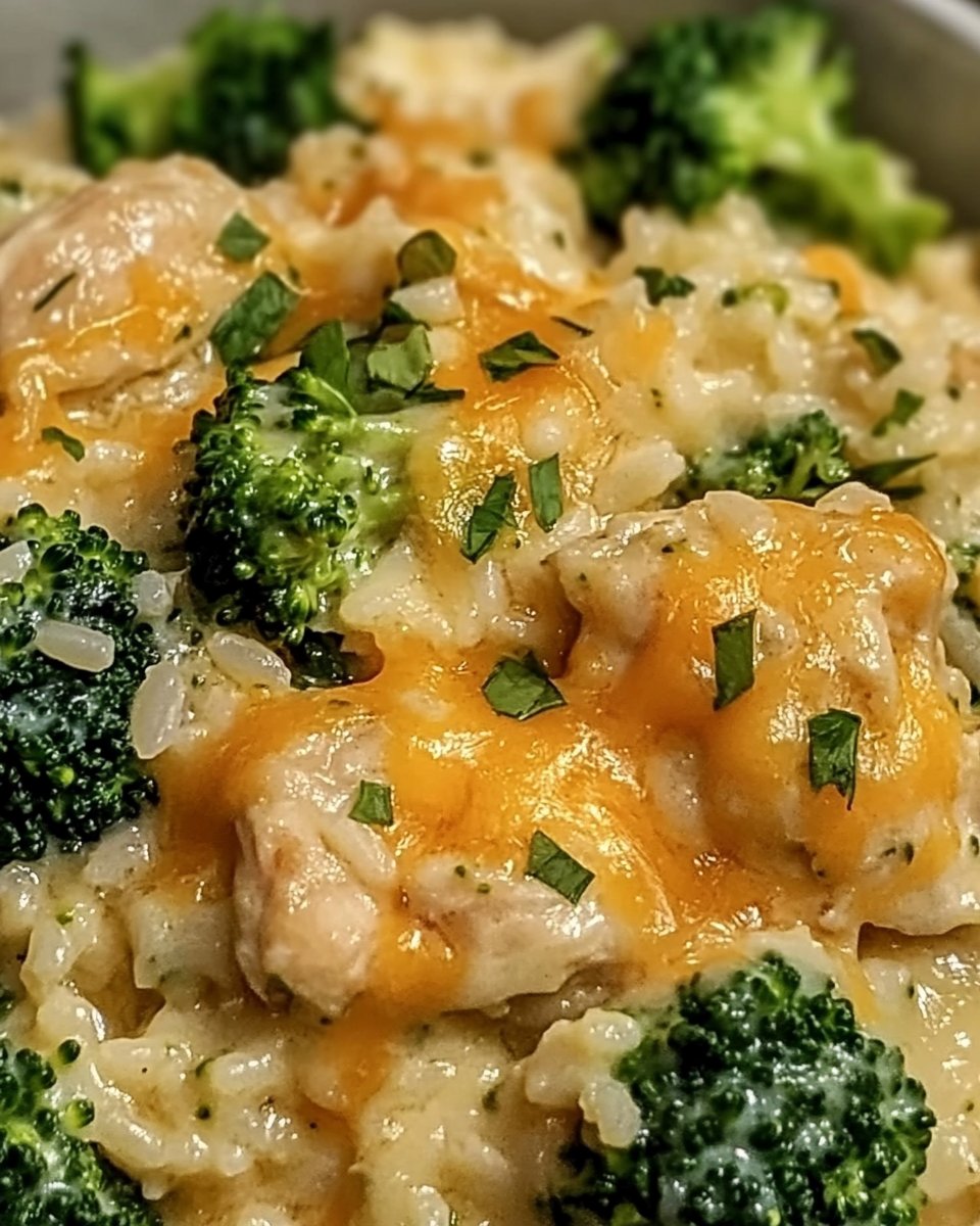 Crockpot Broccoli Cheddar Chicken and Rice
