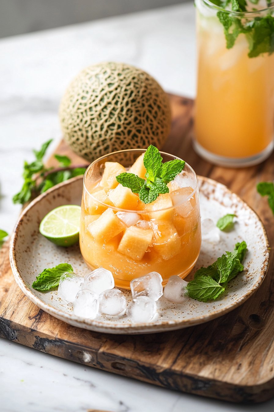 Sprudelnder Cantaloupe Cooler