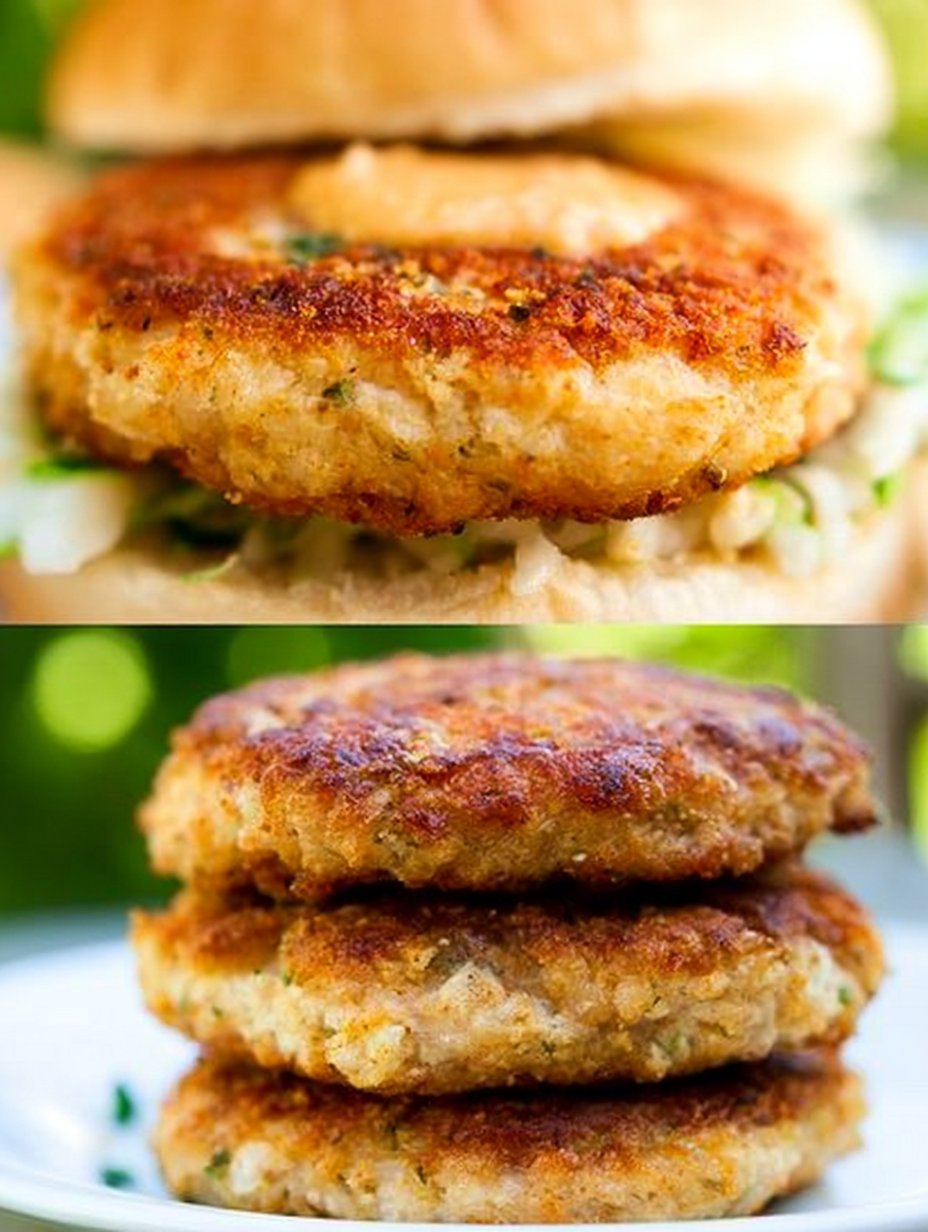 Hamburguesas de Pollo Crujientes