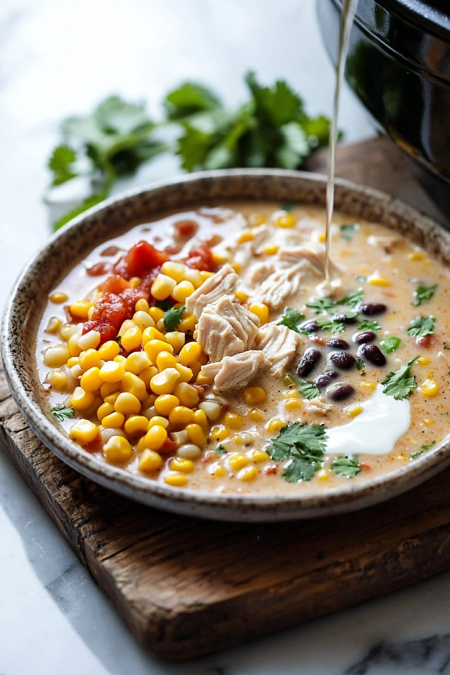 Slow Cooker Mexican Chicken Corn Chowder