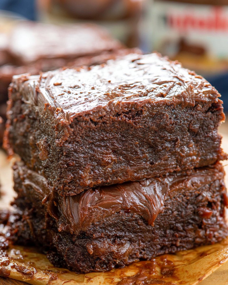 BEST NUTELLA BROWNIES