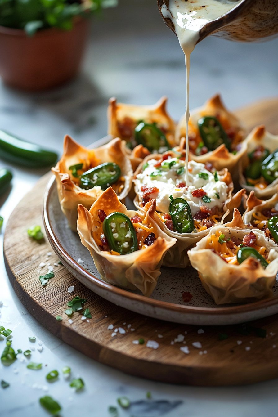 Jalapeño-Popper-Wonton-Tassen
