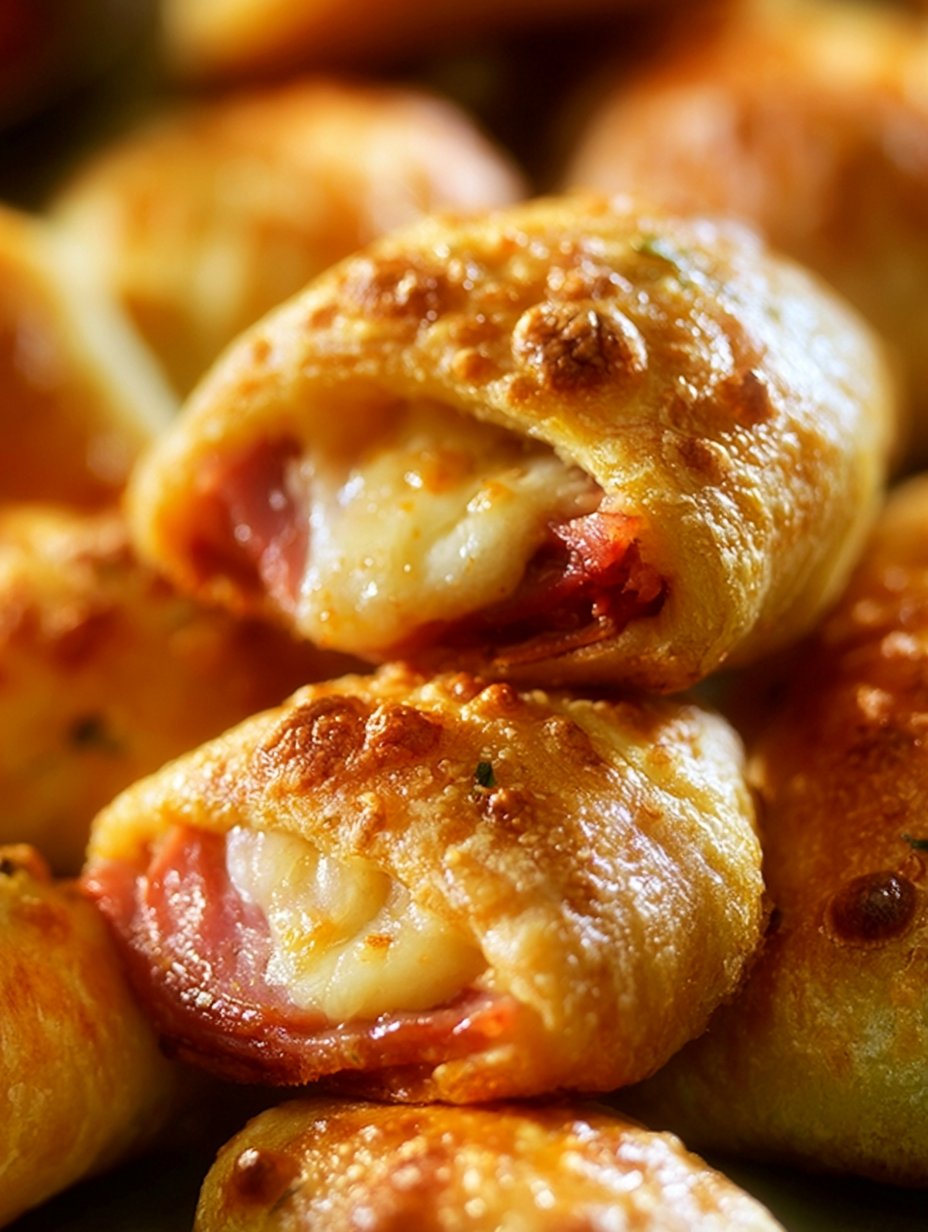 Rollos de Crescente de Pizza Pepperoni