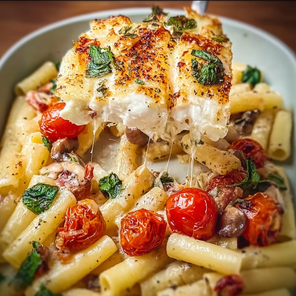 Baked Goat Cheese Pasta