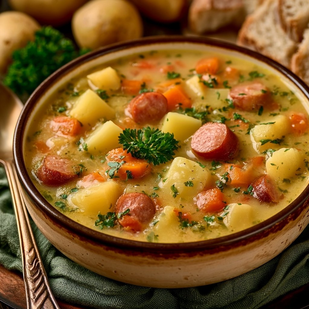 Kartoffelsuppe mit Würstchen