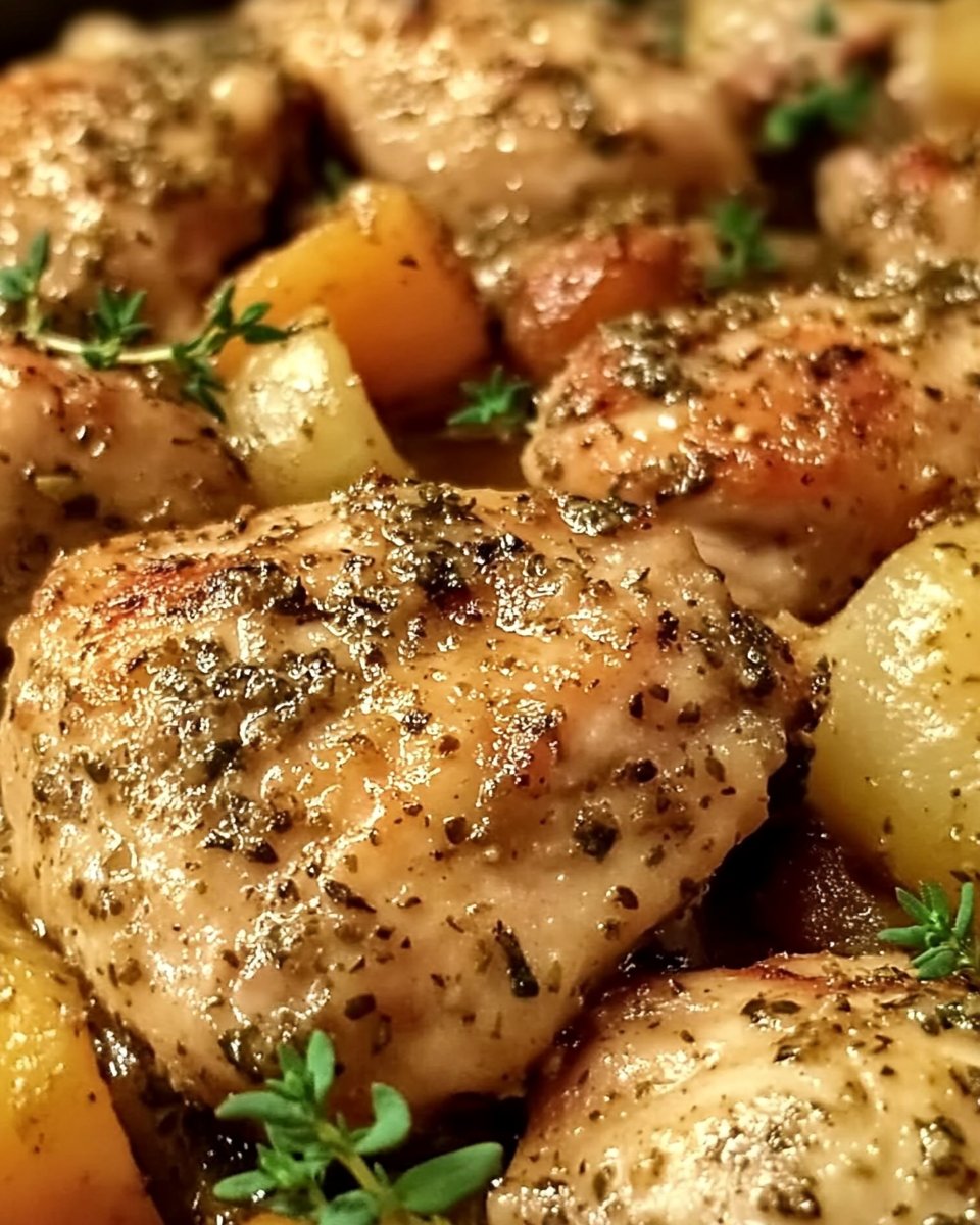 Crockpot Garlic Herb Chicken