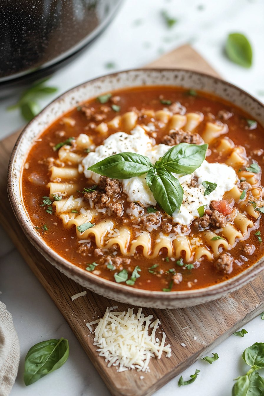 Slow Cooker Lasagna Soup