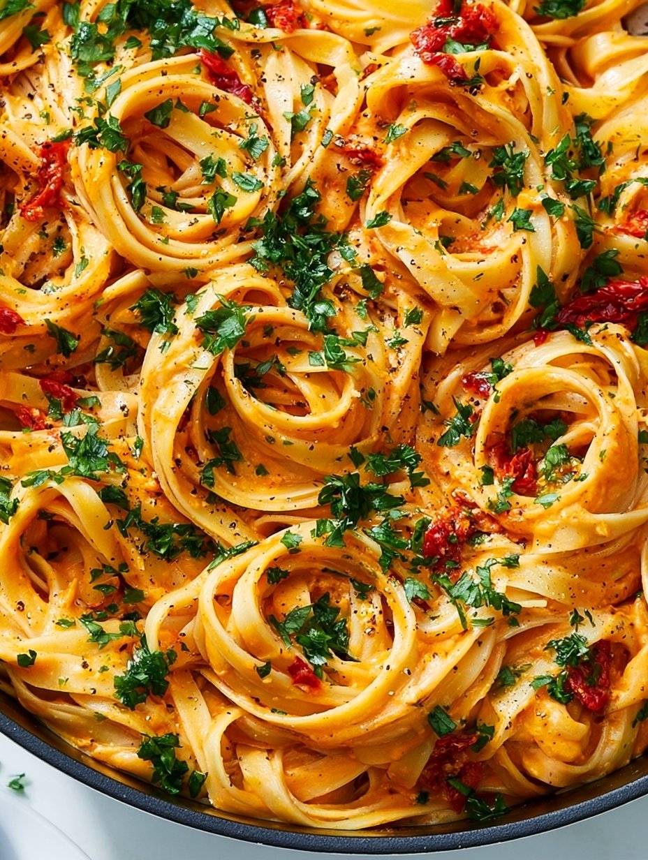 Pasta Cremosa Vegana con Tomate Seco