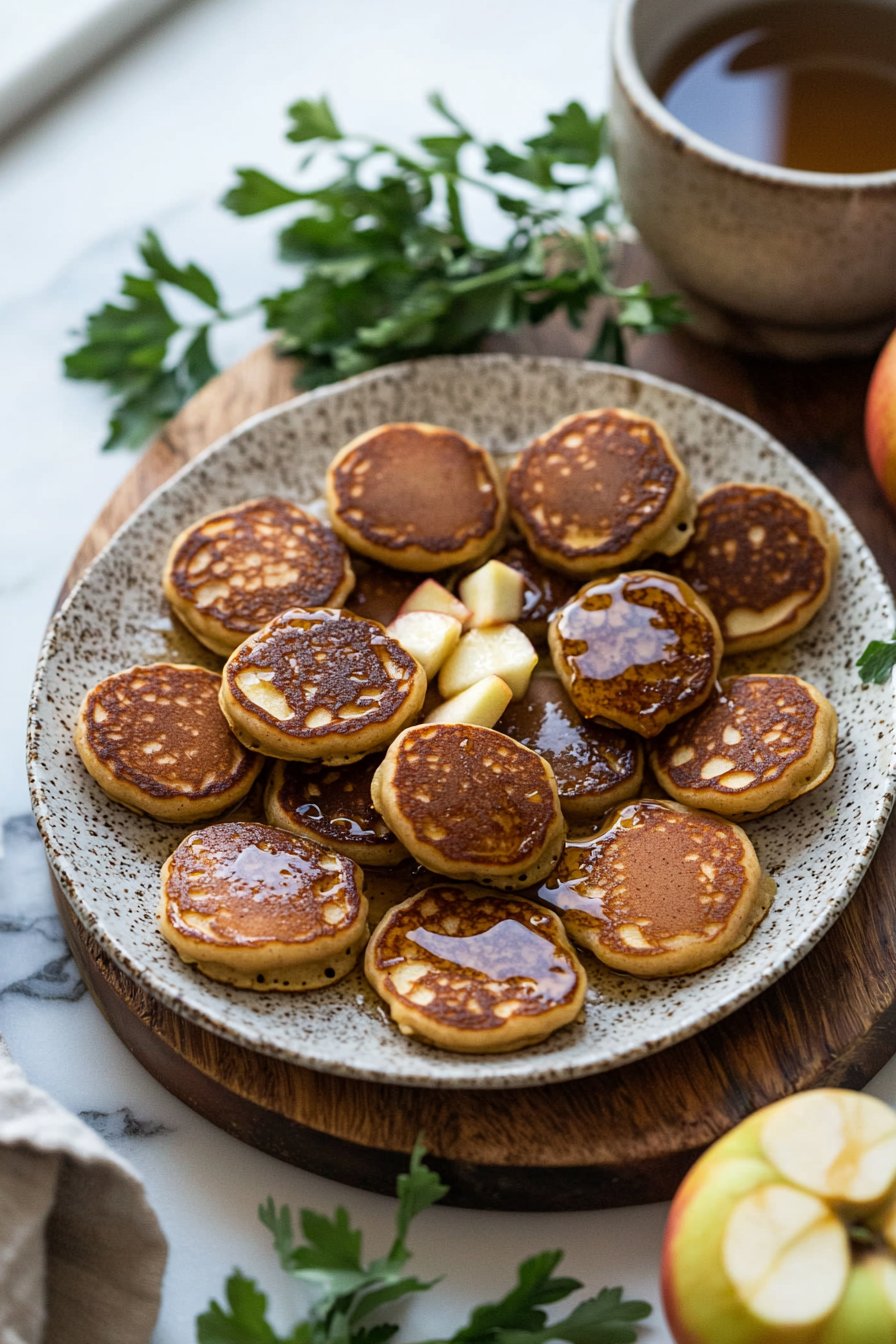 Healthy Mini Apple Pancakes