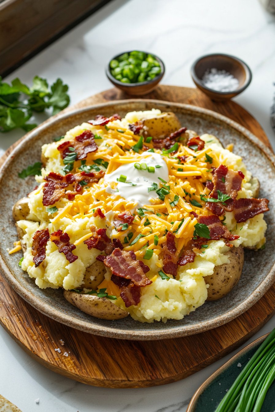 Blackstone Loaded Smashed Potatoes
