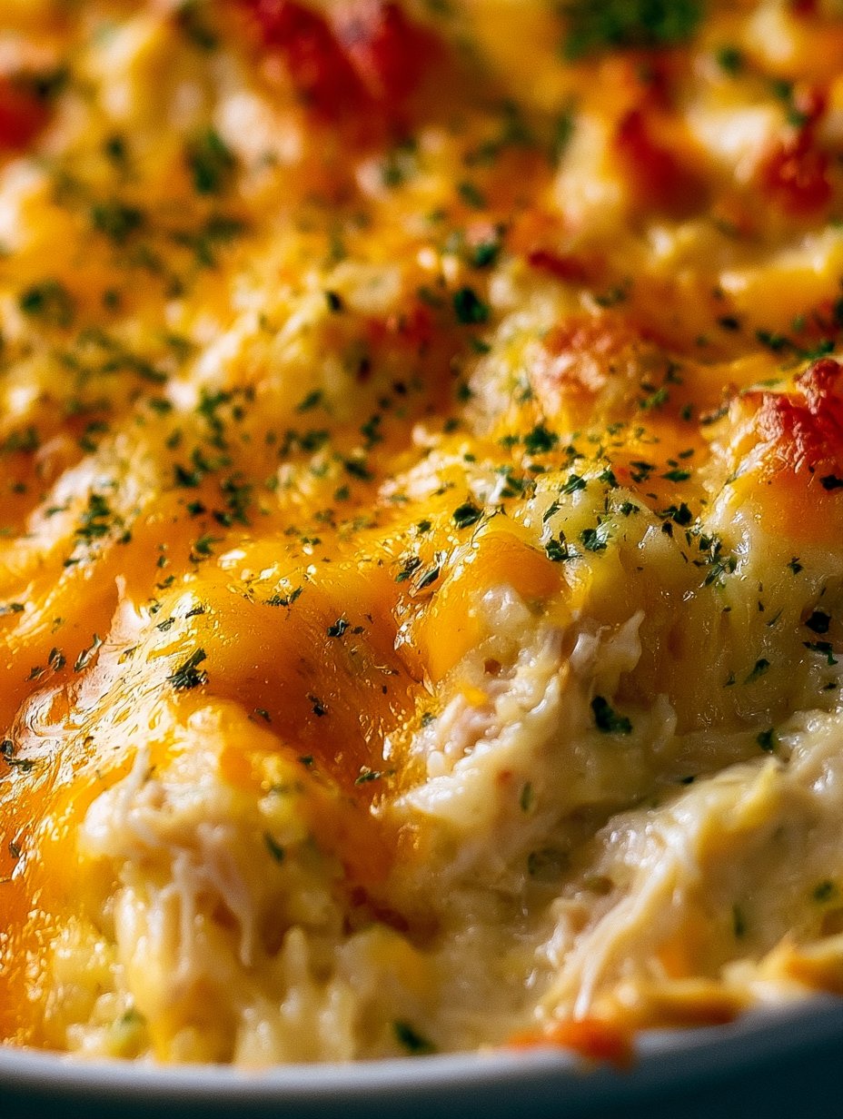 Cazuela de Pollo, Brócoli y Arroz con Queso