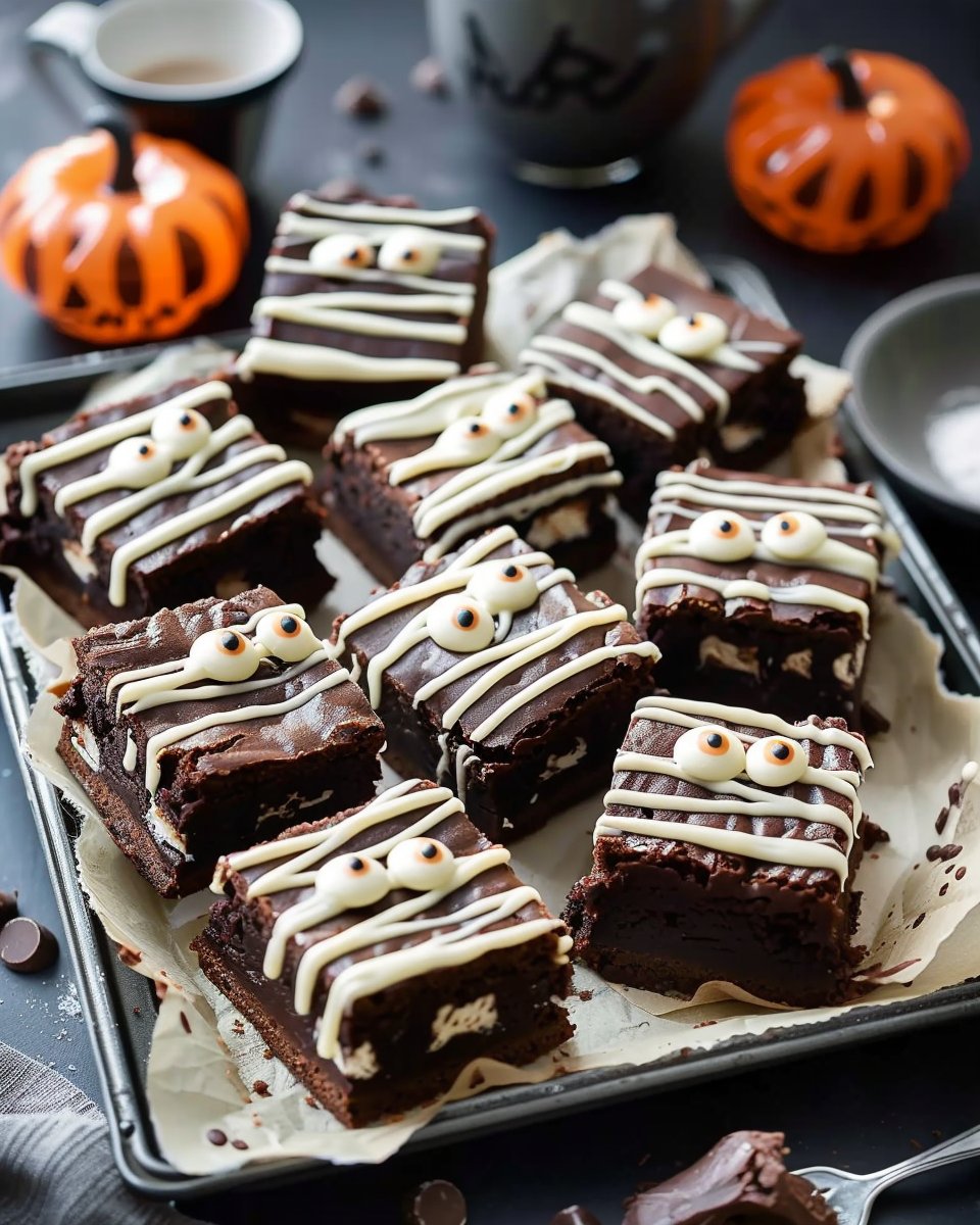 Spooky Mummy Brownies