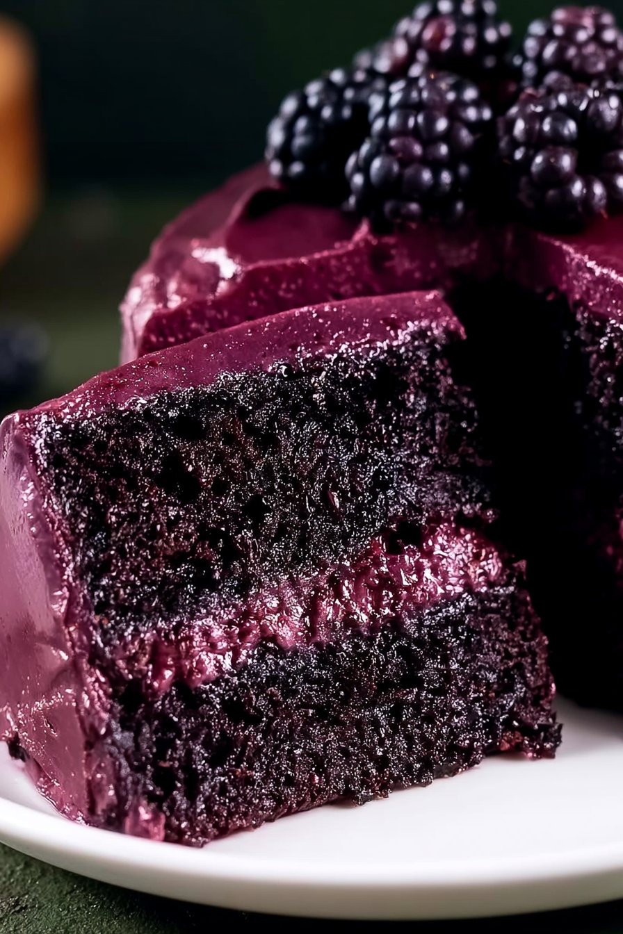 Blackberry Velvet Cake